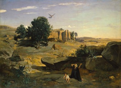 Hagar in the Wilderness by Jean Baptiste Camille Corot